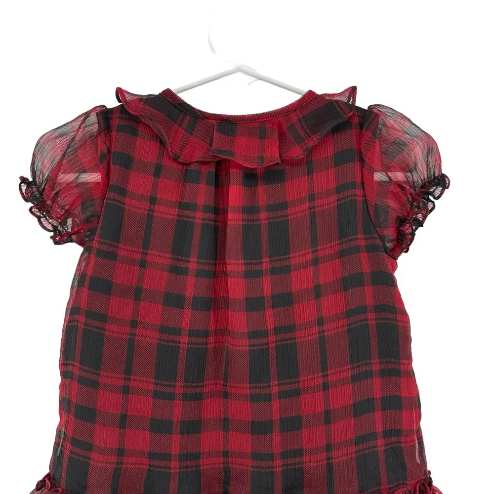 Ralph Lauren Plaid Black Red Dress